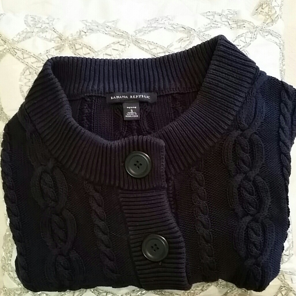 Navy Banana Republic petite sweater - Picture 3 of 3